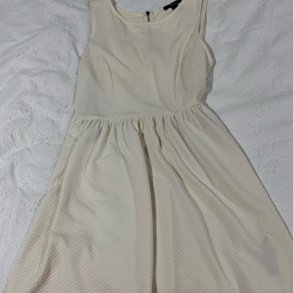 forever 21 size large short cream dress